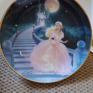 Franklin Mint Pink and Blue Cinderella Plate